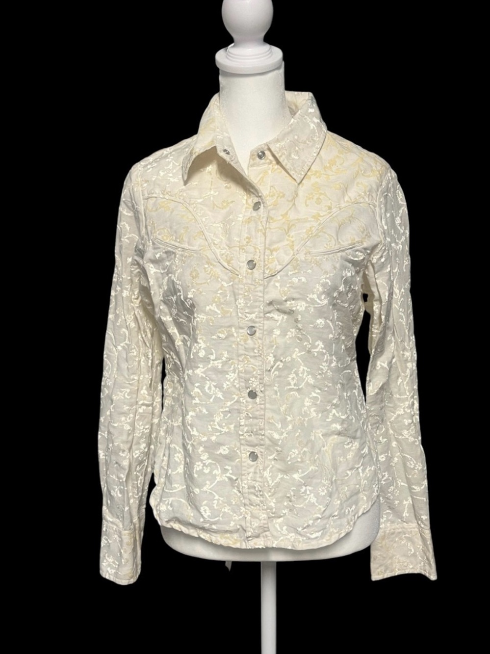Johnny Cotton Pearl Snaps Western Cowgirl Floral Shirt